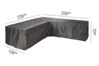 Loungesethoes AeroCover Platinum L-vorm 235 x 235 cm