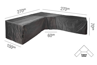 Loungesethoes AeroCover Platinum L-vorm Trapeze 270 x 270 cm