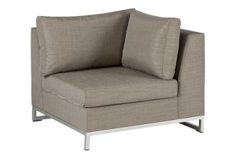 Ibiza Loungeset Hoekelement Textileen Taupe Aluminium Persoon Exotan