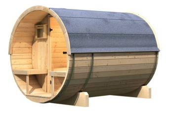 Buitensauna Barrel 2 | Karibu | Uniek Design | Buiten sauna 