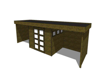  Gartenhaus/Blockhütte Fonteyn Module 1000 x 300 FMBMW7-31