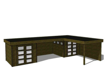  Gartenhaus/Blockhütte Fonteyn Module 1000 x 700 FMBMW2-31