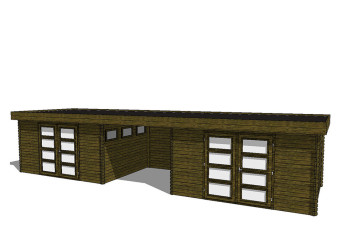  Gartenhaus/Blockhütte Fonteyn Module 1050 x 300 FMBMW13-31