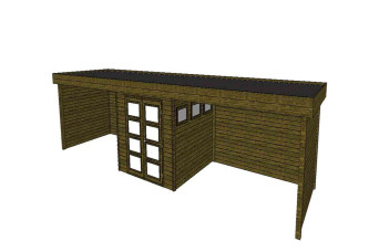  Gartenhaus/Blockhütte Fonteyn Module 1100 x 300 FMBMW5-31