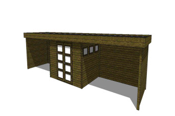  Gartenhaus/Blockhütte Fonteyn Module 1200 x 300 FMBMW8-31