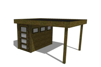  Gartenhaus/Blockhütte Fonteyn Module 400 x 300 FMB1530L250-31