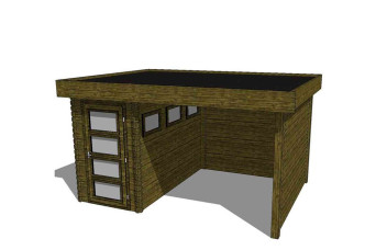  Gartenhaus/Blockhütte Fonteyn Module 400 x 300 FMB1530L250W250W300-31
