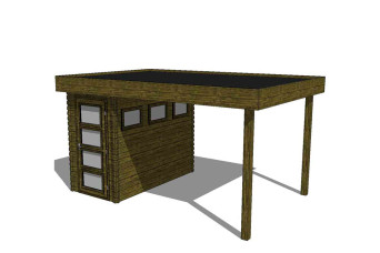  Gartenhaus/Blockhütte Fonteyn Module 450 x 300 FMB1530L300-31