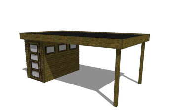  Gartenhaus/Blockhütte Fonteyn Module 550 x 300 FMB1530L400-31
