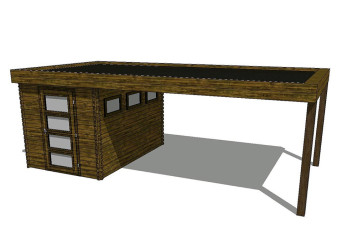  Gartenhaus/Blockhütte Fonteyn Module 600 x 300 FMB2030L400-31
