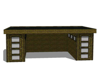  Gartenhaus/Blockhütte Fonteyn Module 700 x 300 FMB1530FMB1530L400W400-31