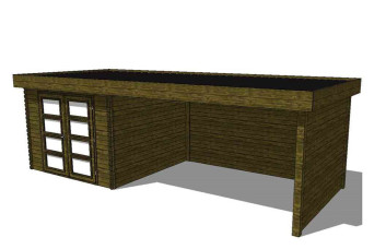  Gartenhaus/Blockhütte Fonteyn Module 700 x 300 FMB3030L400W400W300-31