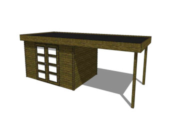  Gartenhaus/Blockhütte Fonteyn Module 700 x 300 FMB4030L300-31