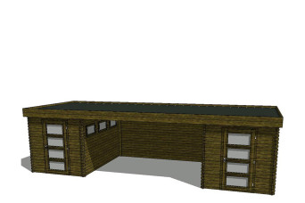  Gartenhaus/Blockhütte Fonteyn Module 800 x 300 FMB2030FMB2030L400W400-30