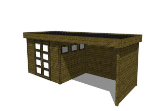  Gartenhaus/Blockhütte Fonteyn Module 800 x 300 FMB4030L400W400W300-31