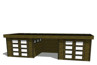  Gartenhaus/Blockhütte Fonteyn Module 850 x 300 FMB3030FMB3030L250W250-31