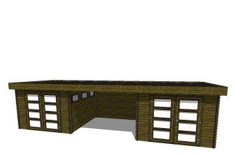  Gartenhaus/Blockhütte Fonteyn Module 900 x 300 FMB3030FMB3030L300W300-31