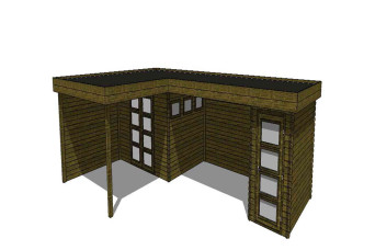  Gartenhaus/Blockhütte Fonteyn Module 950 x 600 FMBMW9-31