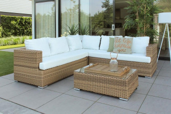 Loungeset Hoekbank Monaco Wicker Fonteyn