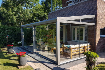  Terrassenüberdachung Überdachung Topline mit Glas 300 x 350 cm 330213-31