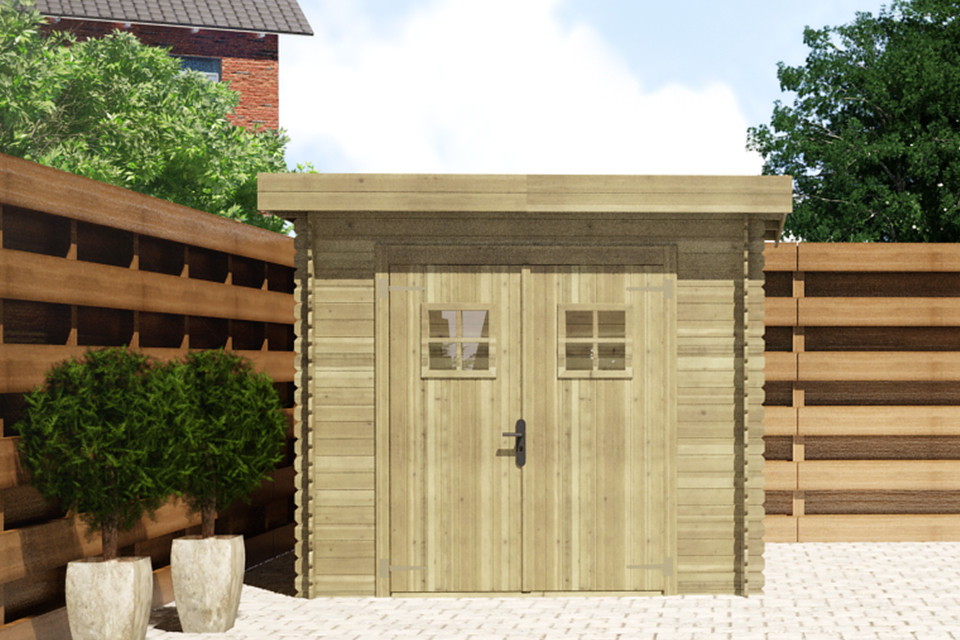 gartenhaus blockhutte fonteyn mandy hochdruck impragniert 250 x 200 cm holz gartenhauser gartenhauser