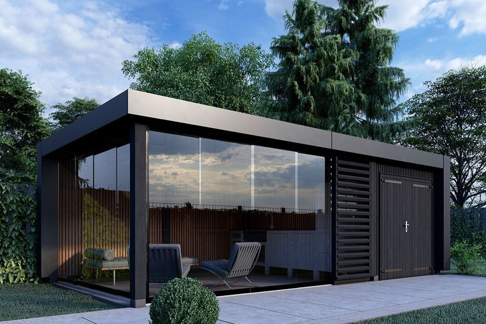 Trendhout | Buitenverblijf Verona Model | 7550 x 4000 2500 mm - Gartenhäuser