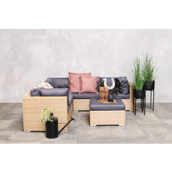 Loungeset-Ecksofa Rimini - Naturell - Fonteyn Kollektion