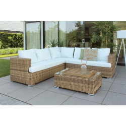 Loungeset-Ecksofa Monaco - Naturell - Fonteyn Kollektion