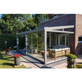 Terrassenüberdachung Topline Überdachung mit Polycarbonat klar oder opal 300 x 350 cm