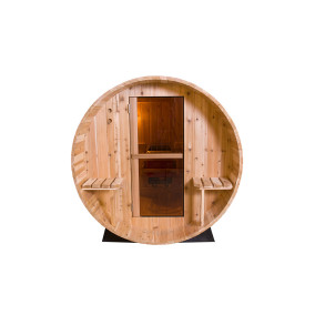 Barrel Sauna | Fonteyn Rustic 7+1 Ft. | Buitensauna | Red ceder hout | Unieke vorm