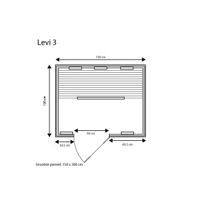  Sauna Levi 3 Exklusiv-Serie Vollspektrum Infrarotkabine 2400 Watt 400028-10