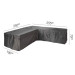 Loungesethoes AeroCover Platinum L-vorm 255 x 255 cm