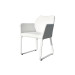  Gartenstuhl-Esszimmerstuhl Breeze Weißes Leder Passion Outdoor Living 750509-01