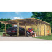  Karibu Carports ECO-Serie Doppelcarport 1 ++ 490x563x229 cm 200263-01