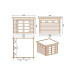  Gartenhaus/Blockhütten Fonteyn Module Hochdruck-Imprägniert 300 cm x 300 cm 200045-01