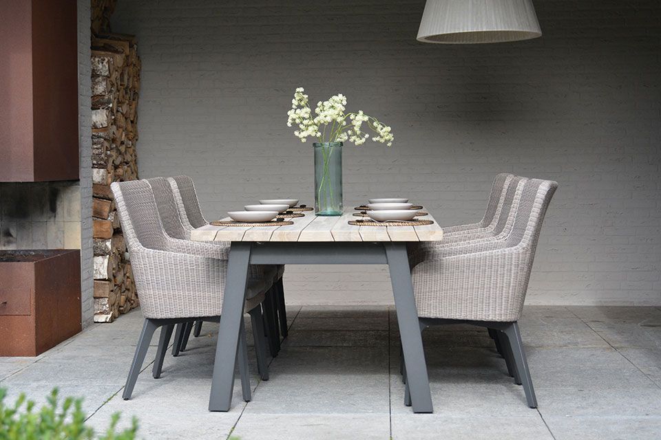 Tuinset Luxor | Wicker Teakhout | 4 Seasons Outdoor!
