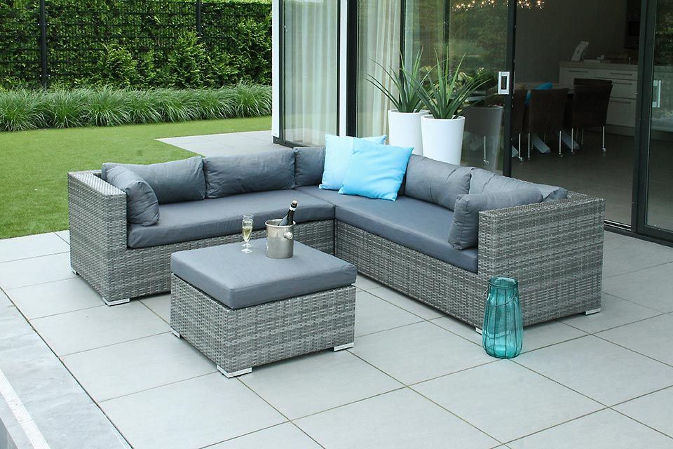 Loungeset Hoekbank Rimini Wicker - FOLM!